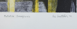 Bo Hultén, ''Mutatio Imagionis'', litografi nr. 287/375, signerad, 1978.