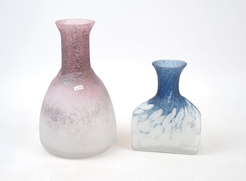 Monica Backström, vaser, 2 st, glas, Boda.