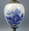 Bordslampa, glas/porslin.