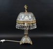 Bordslampa, glas/mässing.