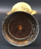 Fotogenlampa, glas/bronserad gjutmetall.