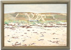 Gert Aspelin, ''Röd tång, Vitemölle'', olja på duk, signerad, 1976.