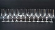 Champagneglas, 12 st, ''Bristol'', Bohemia Crystal, Tjeckoslovakien.