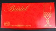 Champagneglas, 12 st, ''Bristol'', Bohemia Crystal, Tjeckoslovakien.