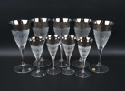 Leo Moser, glasservisdelar, 9 st, glas, ''Splendid'', Tjeckoslovakien.