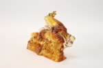 Figurin, glas, numrerad 537/800, otydligt signerad, Asien.