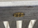 Trädgårdsbord med butterflyskiva samt 2 soffor, teak, Villa Lante.