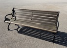 Parkbänk, aluminium/trä, Norrahammars Bruk.