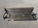 Parkbänk, aluminium/trä, Norrahammars Bruk.