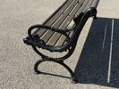 Parkbänk, aluminium/trä, Norrahammars Bruk.