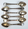 Kaffeskedar, 6 st, silver, 1863.