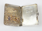 Hugo Grün, cigarettetui, silver 830, Danmark.