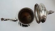 Kaffekanna, gräddkanna och sockerskål, silver, Danmark.