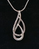 Halskedja med hänge, sterlingsilver 925/glasstenar.