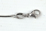 Halskedja med hänge, sterlingsilver 925/glasstenar.