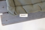 Lastpallar på hjul, 2 st, samt dynor, 2 st, textil, Granit.