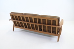 Hans J. Wegner, soffa, textil/ek, "Cigarren", Getama, Danmark, 1950-tal.