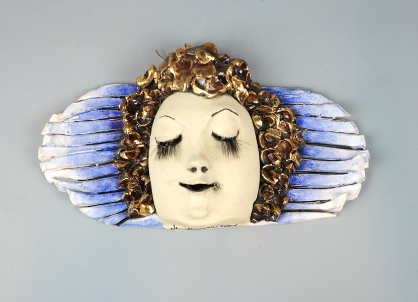 Ninnie Forsgren, Ystad, väggskulptur, keramik, signerad.