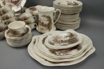 Mat- och kaffeservis, ett parti, porslin, "Haddon Hall", Johnson Bros, England.