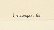 Gösta Calmeyer, vattenfärg, signerad, 1961.