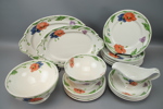 Matservis, 22 delar, porslin, "Amapola", Villeroy & Boch.