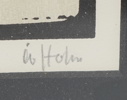 Åke Holm, linoleumsnitt, 3 st, numrerade, signerade.