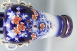 Lockurna omgjord till bordslampa, flintgods, 1900-tal.