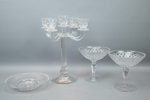 Ljusstake m.m, 4 delar, glas, bl.a Nachtmann.