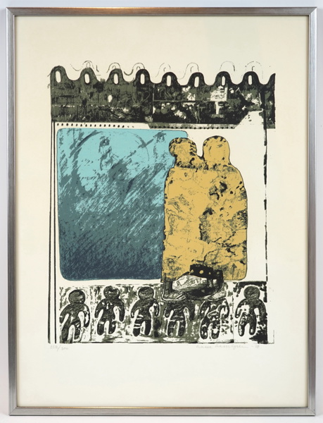 Hasse Hasselgren, litografi nr 252/300, signerad, 1978.