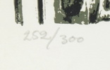 Hasse Hasselgren, litografi nr 252/300, signerad, 1978.