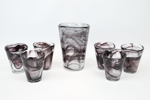 Ulrica Hydman Vallien, vas och glas, 7 delar, "Mine", Kosta Boda.