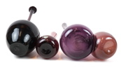 Bulbvaser, 4 st, glas, bl.a Eneryda Glasbruk.