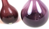 Bulbvaser, 4 st, glas, bl.a Eneryda Glasbruk.