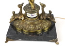 Bordslampa, gjutmetall/marmor.