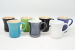 Muggar, 7 st, stengods, Le Creuset.