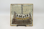 Lisa Larson, väggplakett, stengods, Gustavsberg, 1960/70-tal.