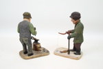 Träfigurer, 2 st, monosignerade CM, daterade 1983/84.
