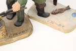 Träfigurer, 2 st, monosignerade CM, daterade 1983/84.