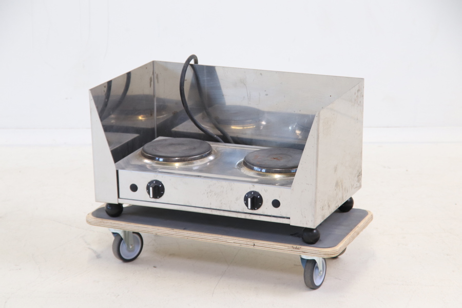 Dubbel kokplatta, 2 delar, bl.a Dansk Pølse Materiel.