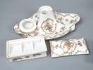 Skrivbordsuppsats, 5 delar, porslin, Meissen.