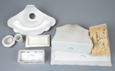 Skrivbordsuppsats, 5 delar, porslin, Meissen.