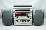 Stereo, Philips AS 680C, samt högtalare, ett par, Thomson A280.