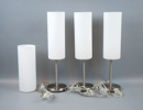 Bordslampor, 3 st, med extra kupa, glas/metall, ''Troy 3'' EGLO.