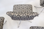 Stolar, snurrbara, 6 st, textil/metall.