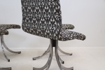 Stolar, snurrbara, 6 st, textil/metall.