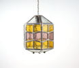Taklampa, glas/metall.