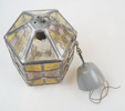 Taklampa, glas/metall.