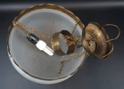 Taklampa, glas/mässing.