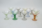 Likörglas, 12 st, Trelleborgs Glasbruk, 1900-talets första hälft.