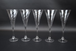 Gunnar Cyrén, champagnestrutar, 5 st, "Helena", Orrefors.
